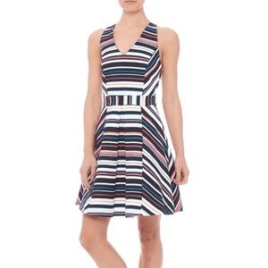 Adelyn Rae Anthropologie Striped Jacquard Dress Sz Small